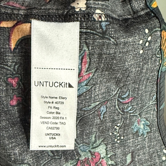 UNTUCKit Ellery Button Up Shirt Long Sleeve Floral Dress 12 - Picture 12 of 12